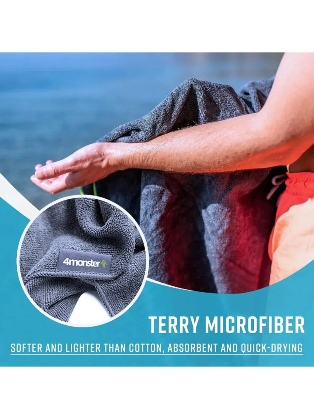 Quick Dry Microfiber Travel Towels Set - Super Absorbent, Lightweight & Compact